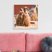 Wat is dat Meerkats Canvas Afdruk (Insitu (Woonkamer))