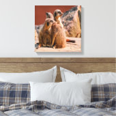 Wat is dat Meerkats Canvas Afdruk (Insitu (Slaapkamer))