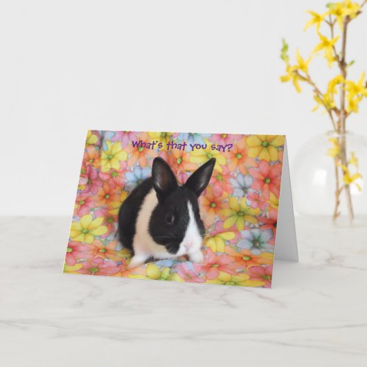 Wat is dat u zegt?  Het konijntje alle oren neemt Kaart (Gele Bloem)