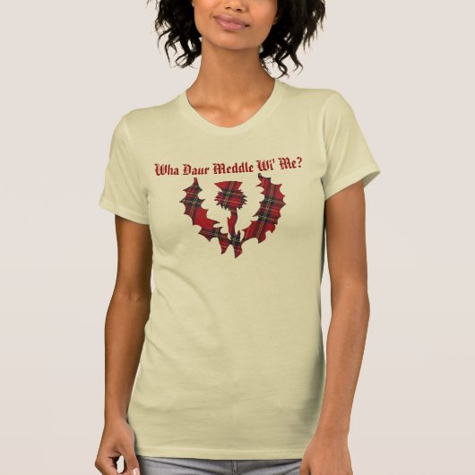Wat is Daur Meddle? Tartan Thistle T-Shirt (Voorkant)