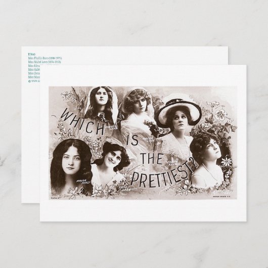 Wat is de Actress? Briefkaart (Voorkant / Achterkant)