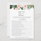 Wat is de bruid dragen spel tropische Kaart (Voorkant)