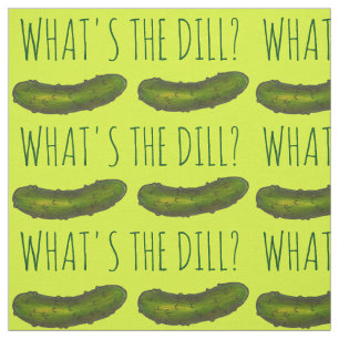 Wat is de Dill (Deal) Green Pickle Foodie Print Stof