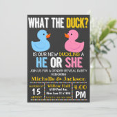 Wat is de Duck Hij of zij maakt uitnodiging bekend (Staand voorkant)