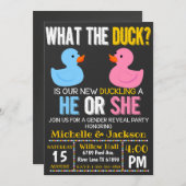 Wat is de Duck Hij of zij maakt uitnodiging bekend (Voorkant / Achterkant)