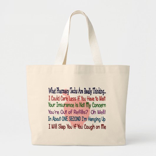 Wat is de farmacie-techniek? grote tote bag (Voorkant)