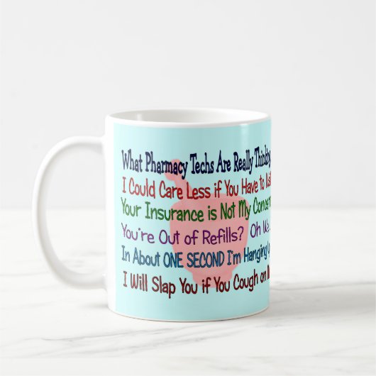 Wat is de farmacie-techniek? koffiemok (Links)