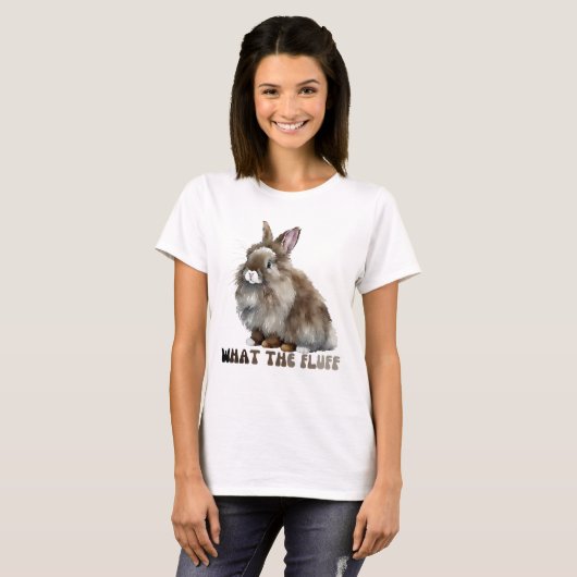 Wat is de fluff Lionhead Rabbit T-Shirt? T-shirt (Voorkant volledig)