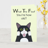 Wat is de foto van een grappige cartoon verjaardag kaart (Gele Bloem)