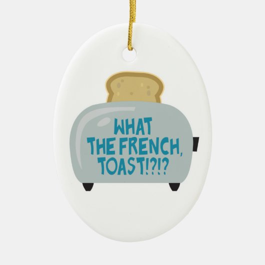wat is de franse toast ? keramisch ornament (Voorkant)