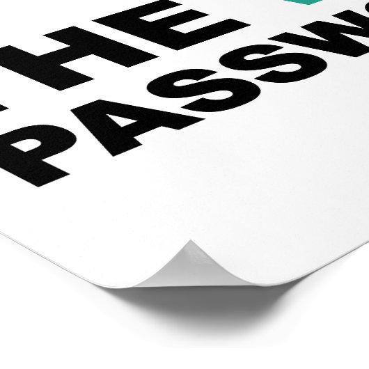 Wat is de Funny van het Wachtwoord WIFI Poster (Hoek)