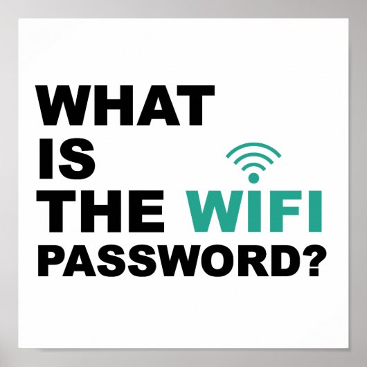 Wat is de Funny van het Wachtwoord WIFI Poster (Voorkant)