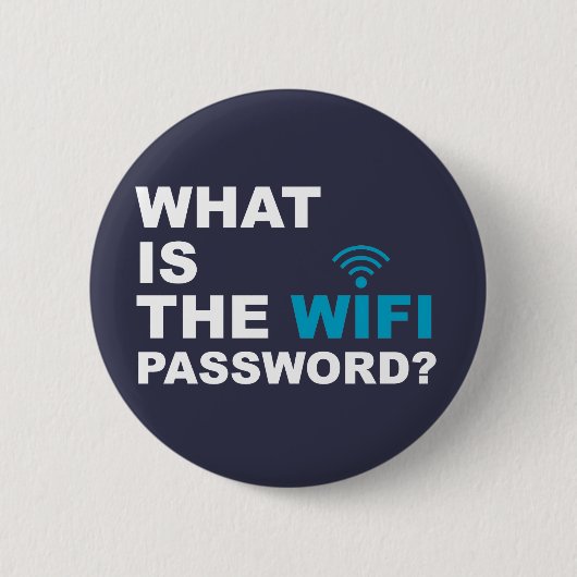 Wat is de Funny van het Wachtwoord WIFI Ronde Button 5,7 Cm (Voorkant)