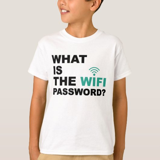 Wat is de Funny van het Wachtwoord WIFI T-shirt (Voorkant)
