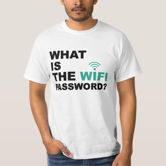 Wat is de Funny van het Wachtwoord WIFI T-shirt (Voorkant)