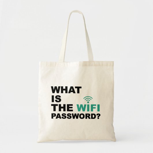 Wat is de Funny van het Wachtwoord WIFI Tote Bag (Voorkant)