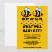 Wat Is De Geslacht Van Baby Bee Openbaring Kaart (Voorkant / Achterkant)