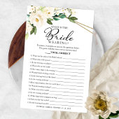 Wat is de groenerij van het spel met de bride? flyer