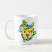 "Wat is de haast" Koffiemok (Links)