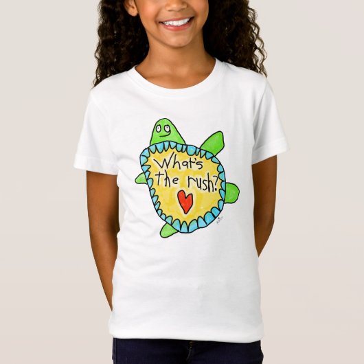 "Wat is de Haast?" Schildpad T-shirt (Voorkant)