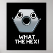 Wat is de hex Funny Hexagon-vorm, donker BG Poster (Voorkant)