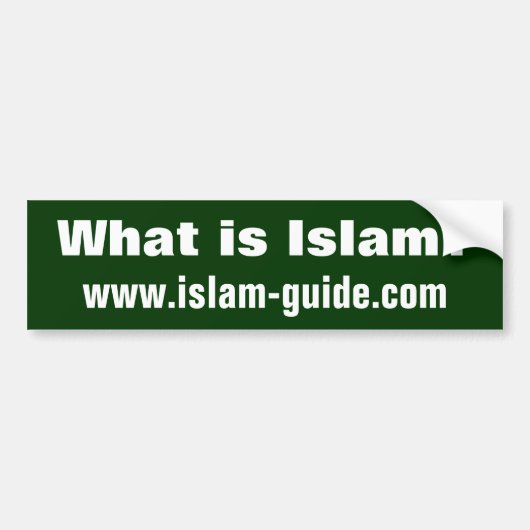 Wat is de islam? bumpersticker (Voorkant)