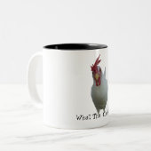 Wat is de klok? tweekleurige koffiemok (Voorkant links)
