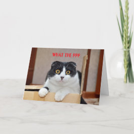 WAT IS DE ?? LATE VERJAARDAG KAART