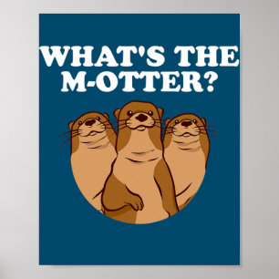 Wat is de M Otter papa Jokes Otter Lover? Poster