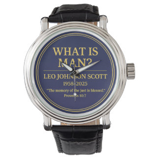 WAT IS DE MENS – Leo Johnson Scott Herdenkingshorl Horloge