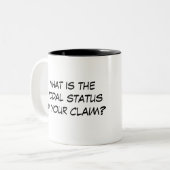 Wat is de modulaire status van uw claim? tweekleurige koffiemok (Voorkant links)