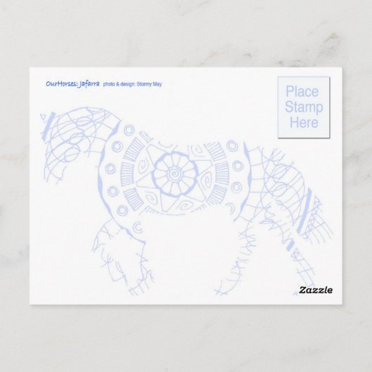 Wat is de mond van een paard gemaakt voor briefkaart (Achterkant)