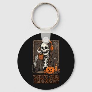 Wat is de noodsituatie Halloween skelet 911 telefo Sleutelhanger