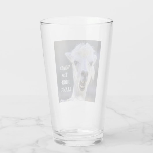 Wat is de Prob-Llama? Cute Funny LLAMA Glas (Achterkant)