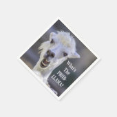 Wat is de Prob-Llama? Cute Funny LLAMA Servet (Hoek)