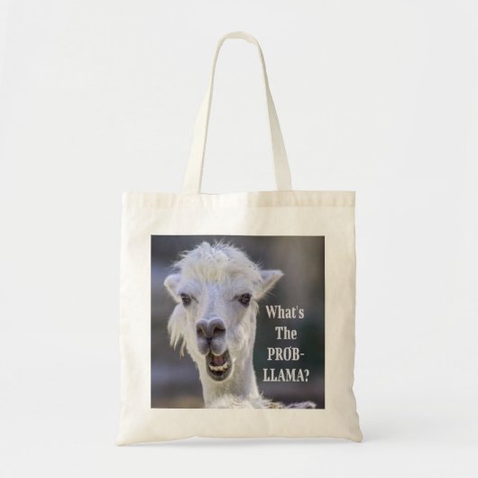 Wat is de Prob-Llama? Cute Funny LLAMA Tote Bag (Voorkant)