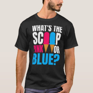 Wat is de rode roze of blauwe geslachtsdelen onthu t-shirt