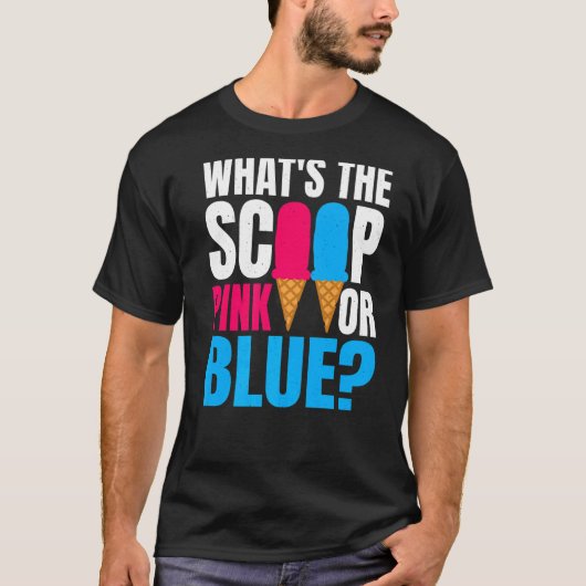 Wat is de rode roze of blauwe geslachtsdelen onthu t-shirt (Voorkant)