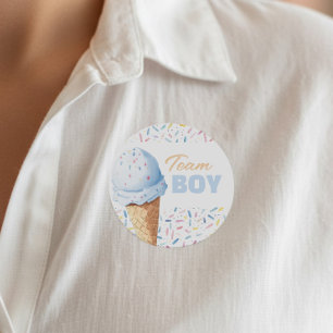 Wat Is De Schep Ijs Cadeau Geslacht Onthulling Tea Ronde Sticker