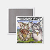 Wat is de Scoop? Cartoon ijsmagneet Magneet (Voorkant / Achterkant)