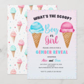 Wat is de Scoop Celebration - Sweet Gender Reveal Kaart (Voorkant / Achterkant)