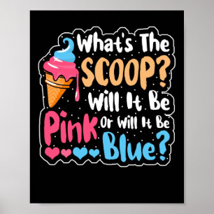 Wat is de Scoop Gender openbaart Ice Cream Baby Poster