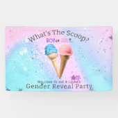 Wat is de Scoop Gender openbaart Ice Cream Spandoek (Horizontaal)