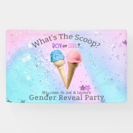 Wat is de Scoop Gender openbaart Ice Cream Spandoek