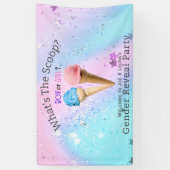 Wat is de Scoop Gender openbaart Ice Cream Spandoek (Verticaal)