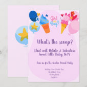 Wat is de Scoop Gender Reopenbaart Uitnodiging (Voorkant / Achterkant)