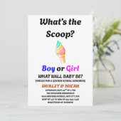 Wat is de Scoop gender reveal party? Kaart (Staand voorkant)