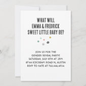 Wat is de scoop Gender Reveal Party Uitnodiging (Achterkant)