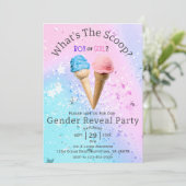 Wat is de Scoop Geslacht Onthullen Ice Cream Custo Kaart (Staand voorkant)