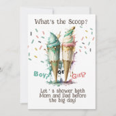 Wat is de scoop geslachtsonthulling Uitnodiging (Voorkant)